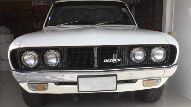 White Datsun Pickup